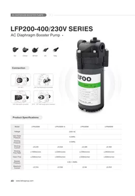LEFOO 230V 200-400GPD serie AC