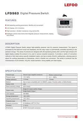 LEFOO LFDS63 pressostato digitale