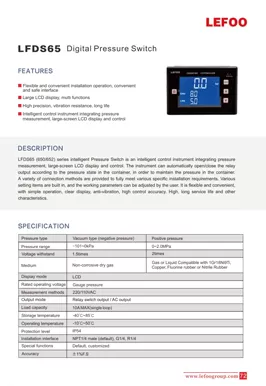 LEFOO LFDS65 pressostato digitale