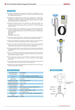 Misuratore di portata elettromagnetico ad inserimento LEFOO LFLLD