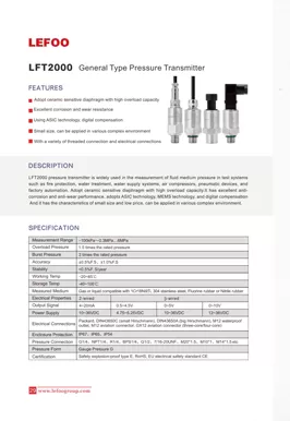 LEFOO LFT2000 trasmettitore di pressione di tipo generale