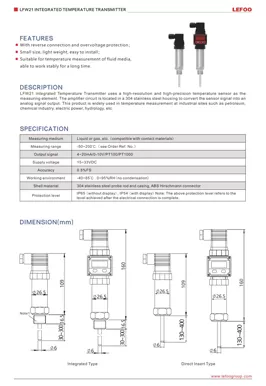 Trasmettitore di temperatura integrato LEFOO LFW21